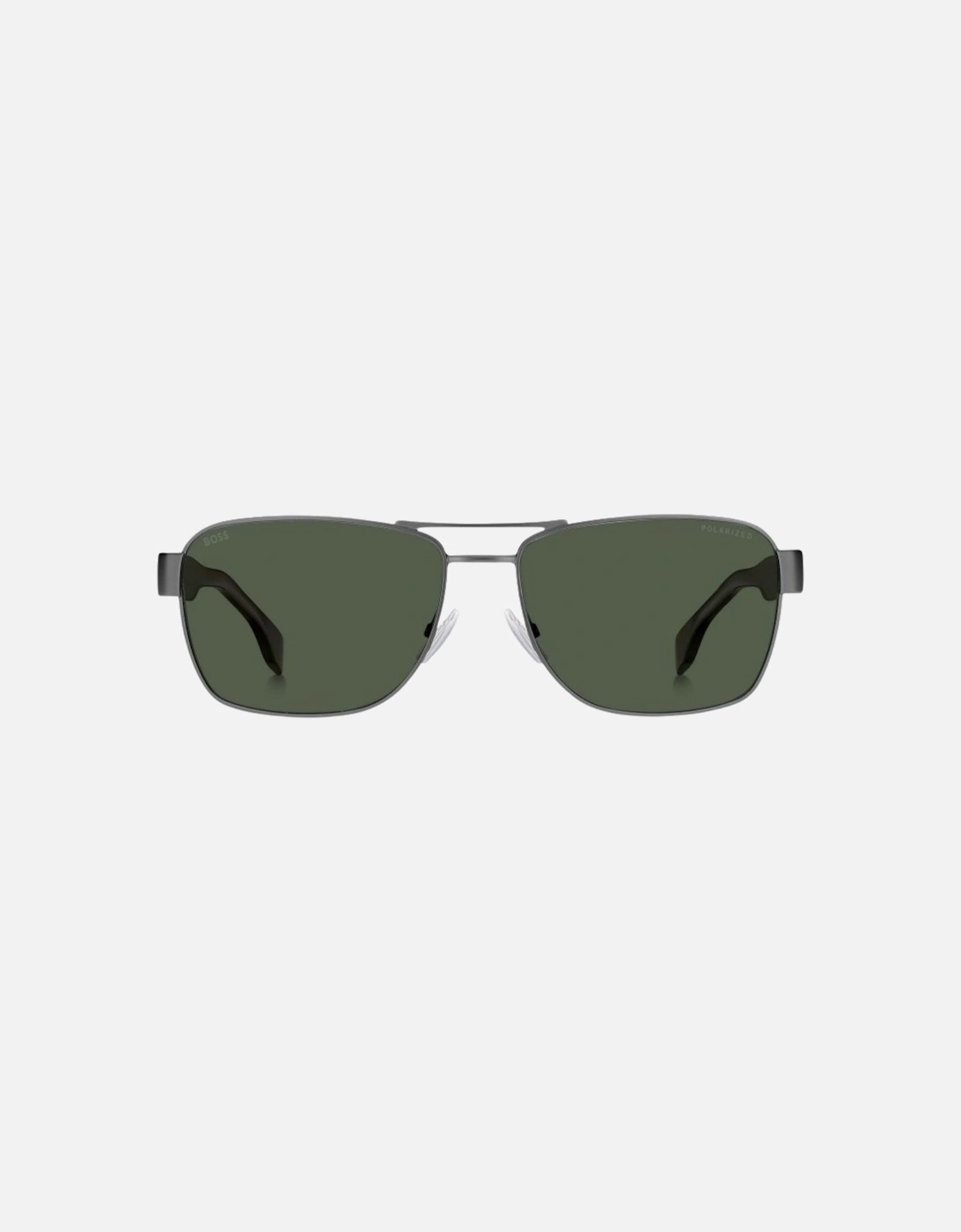 Matte Ruthenium Dark Havana Legs Green Lensed Sunglasses, 3 of 2