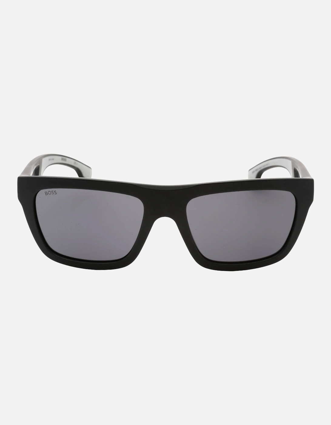 Matte Black Frame Grey Lensed Sunglasses, 3 of 2