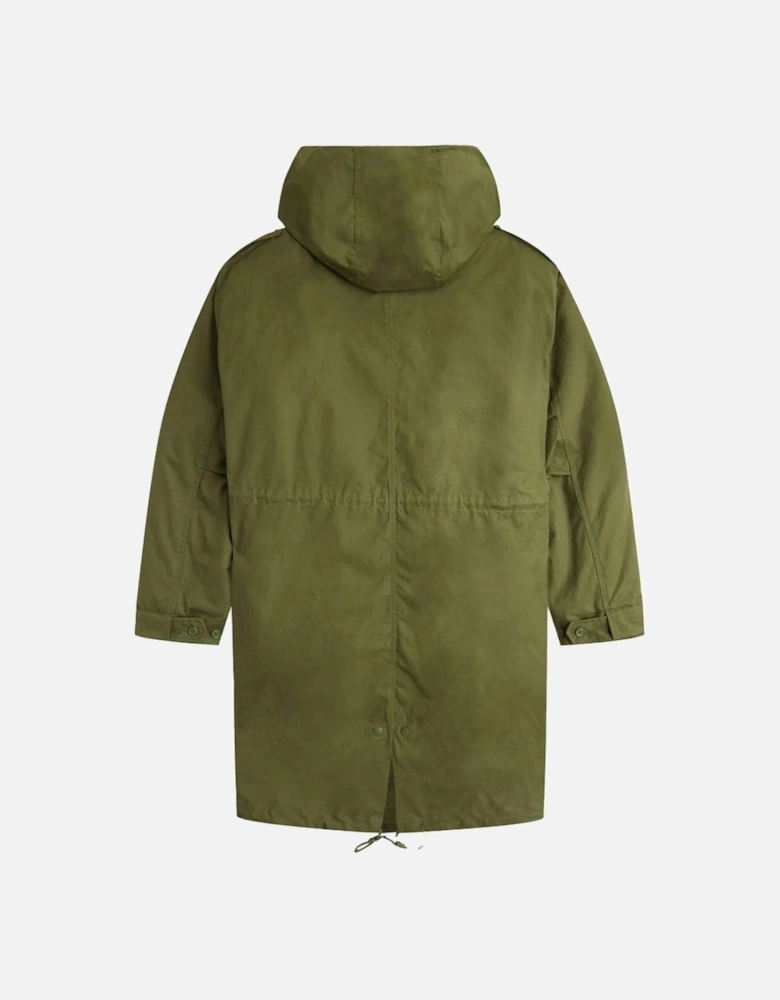 Fur Lined Green Parka Jacket