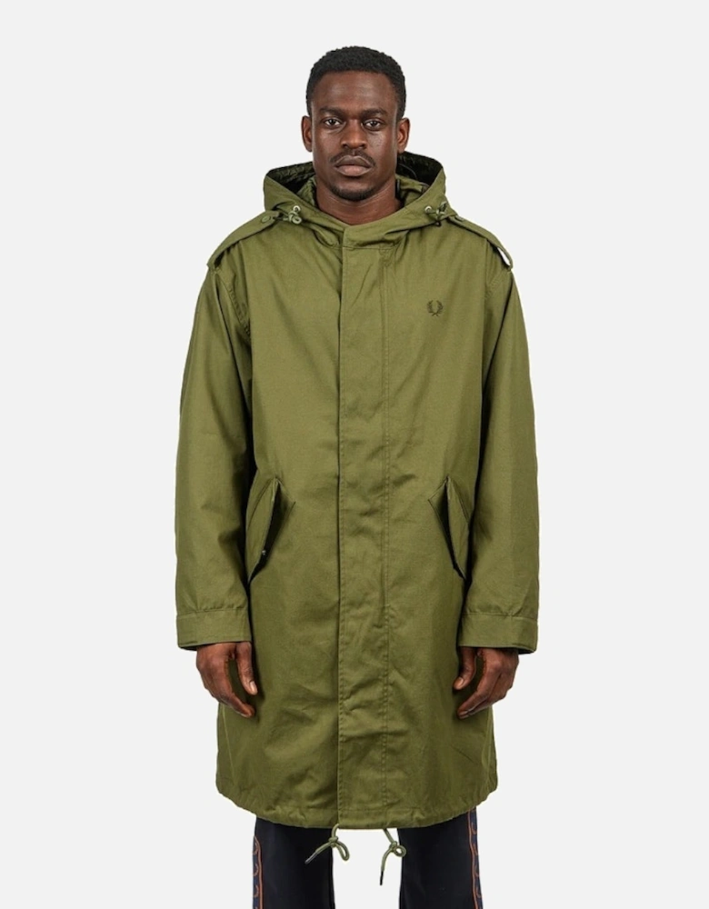 Fur Lined Green Parka Jacket