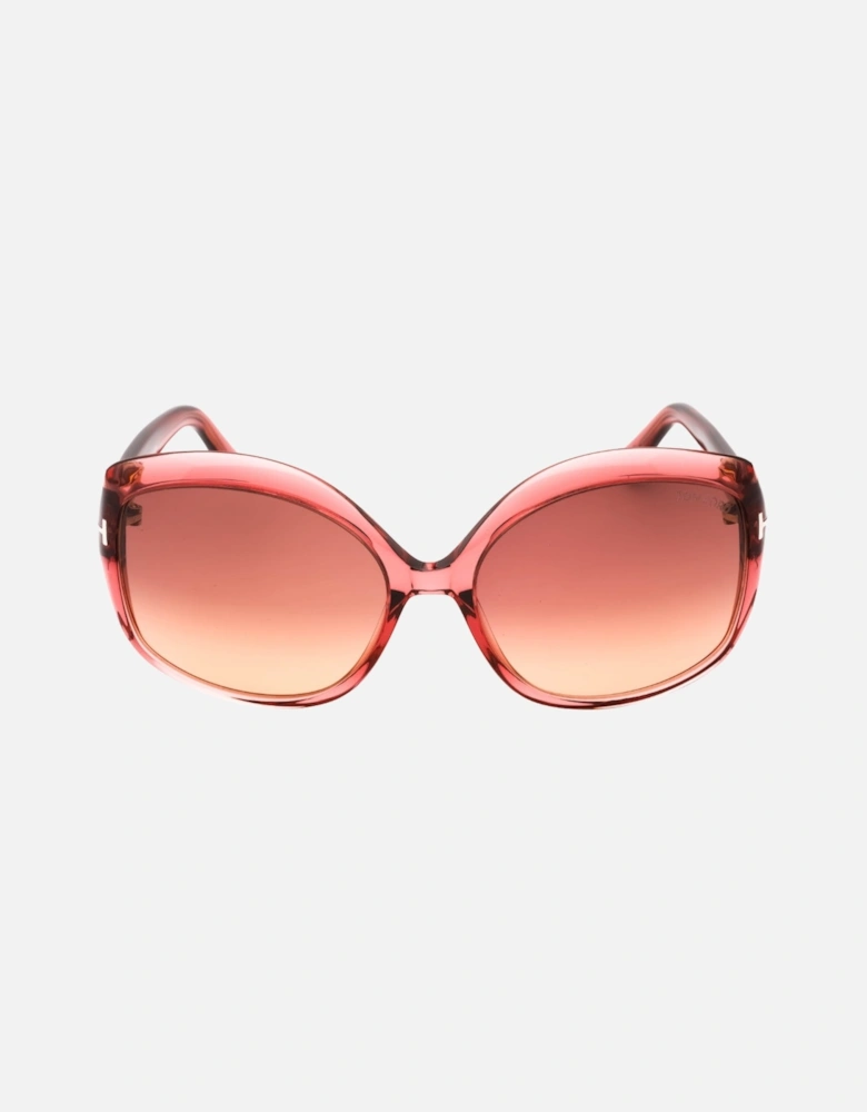Gradient Bordeaux Lens Shiny Pink Framed Sunglasses