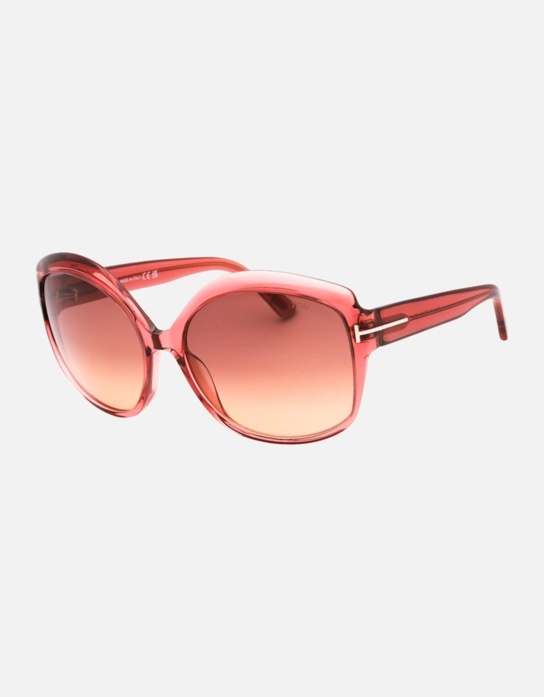 Gradient Bordeaux Lens Shiny Pink Framed Sunglasses