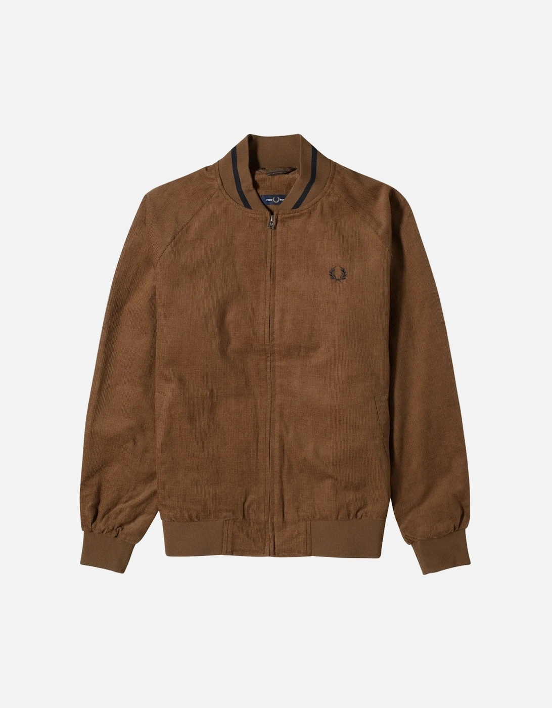 Shaded Stone Waffle Cord Tennis Brown Bomber Jacket, 5 of 4