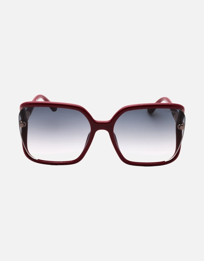 Gradient Smoke Shiny Fuxia Framed Sunglasses