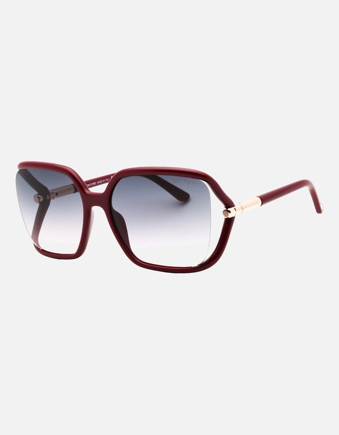Gradient Smoke Shiny Fuxia Framed Sunglasses