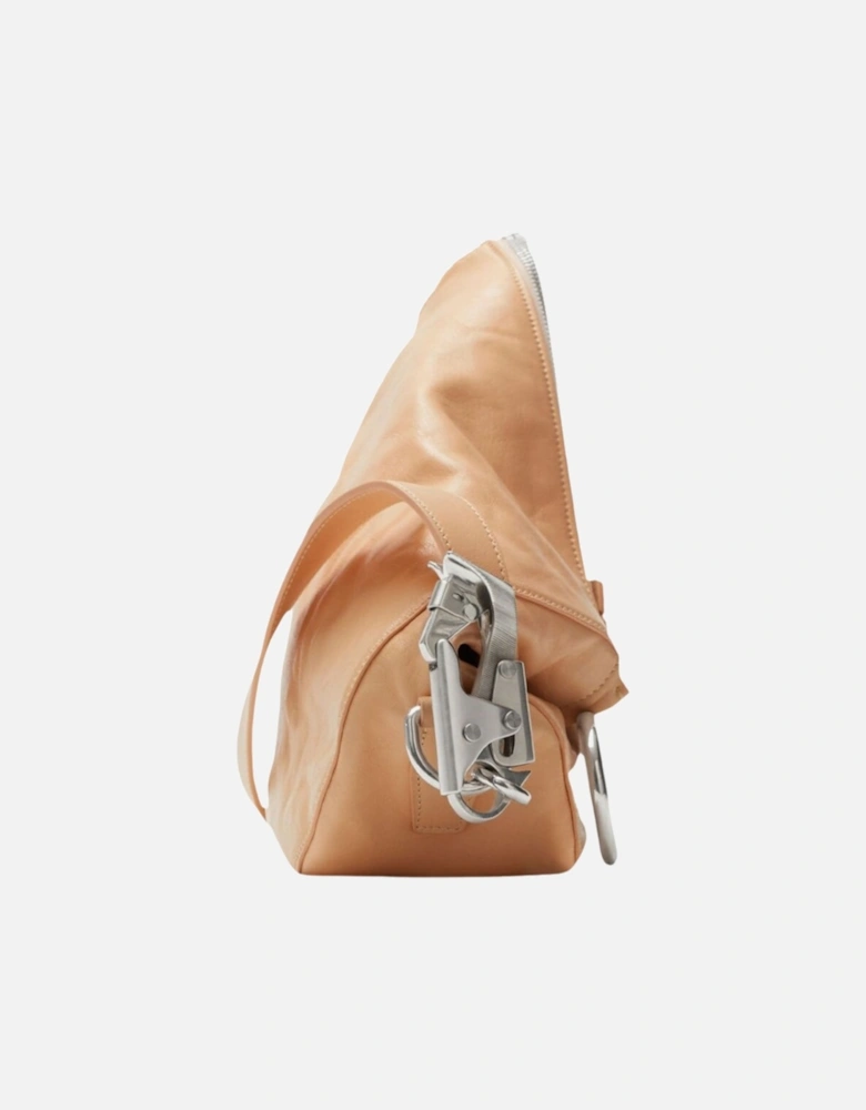 Small Knight Peach Light Brown Leather Shoulder Bag