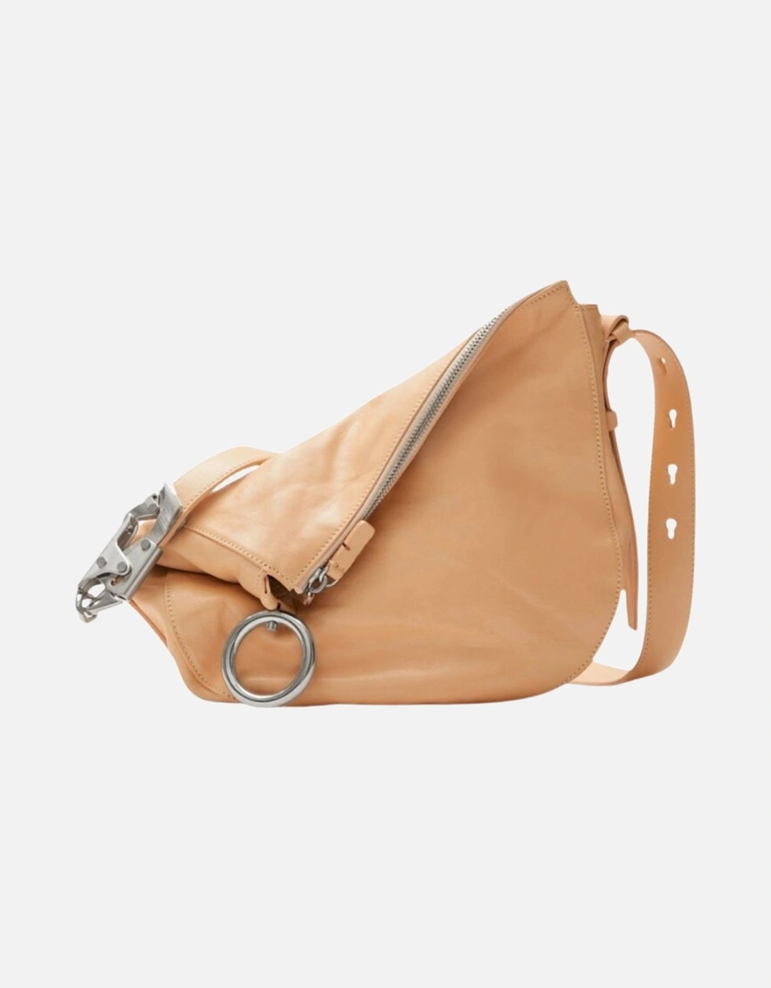 Small Knight Peach Light Brown Leather Shoulder Bag, 6 of 5