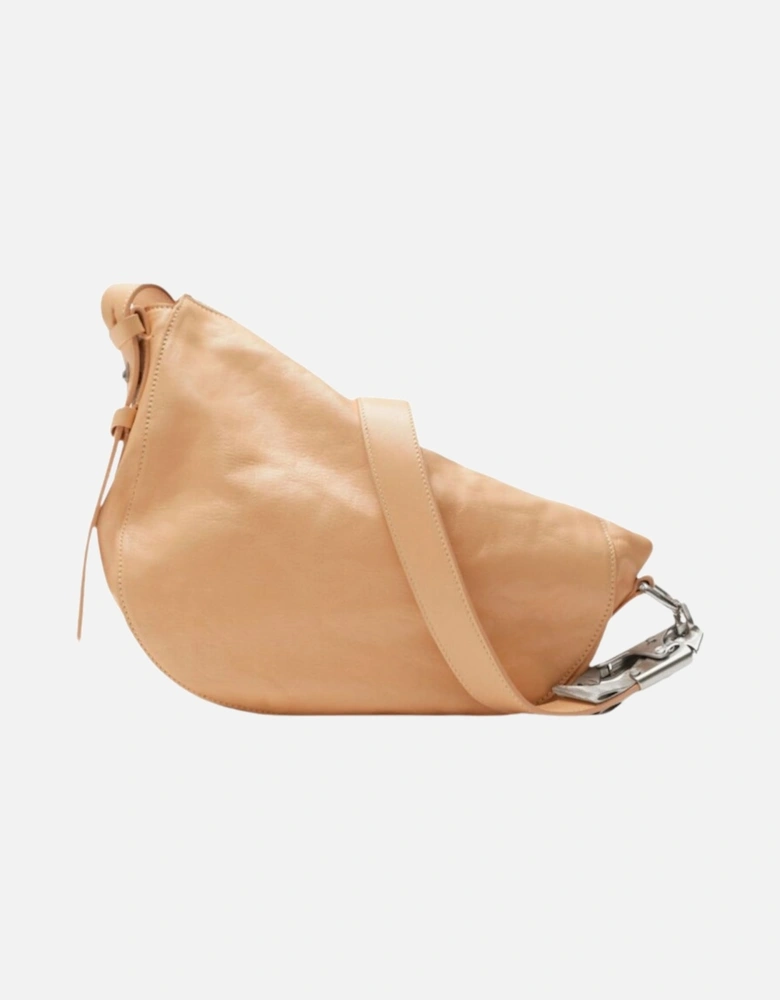 Small Knight Peach Light Brown Leather Shoulder Bag