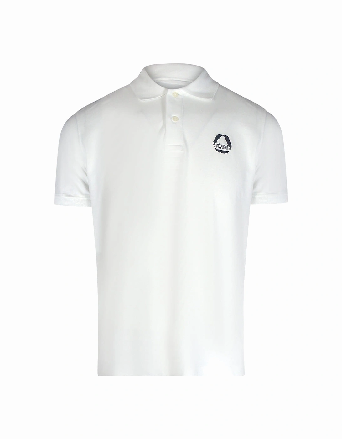 Small Triangular Logo White Polo Shirt, 3 of 2