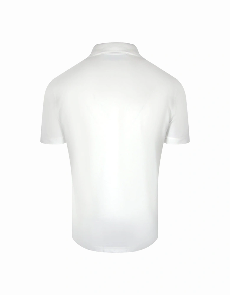 Small Triangular Logo White Polo Shirt