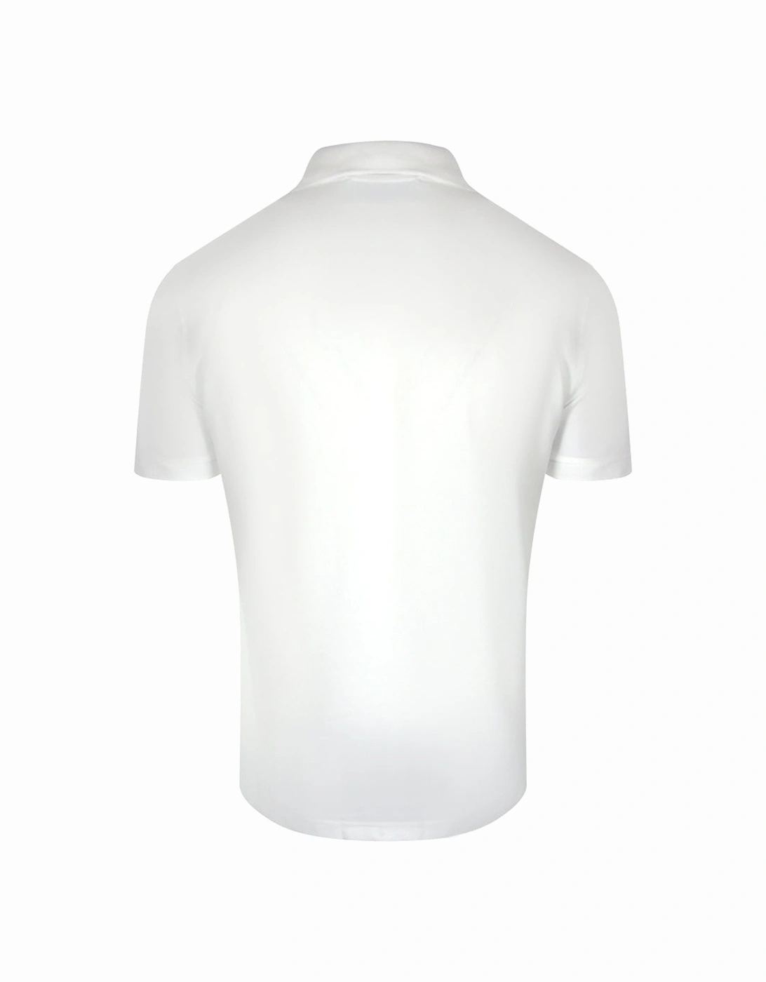 Small Triangular Logo White Polo Shirt