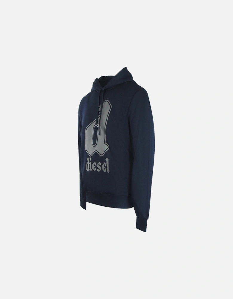 Bold D Logo Navy Blue Hoodie