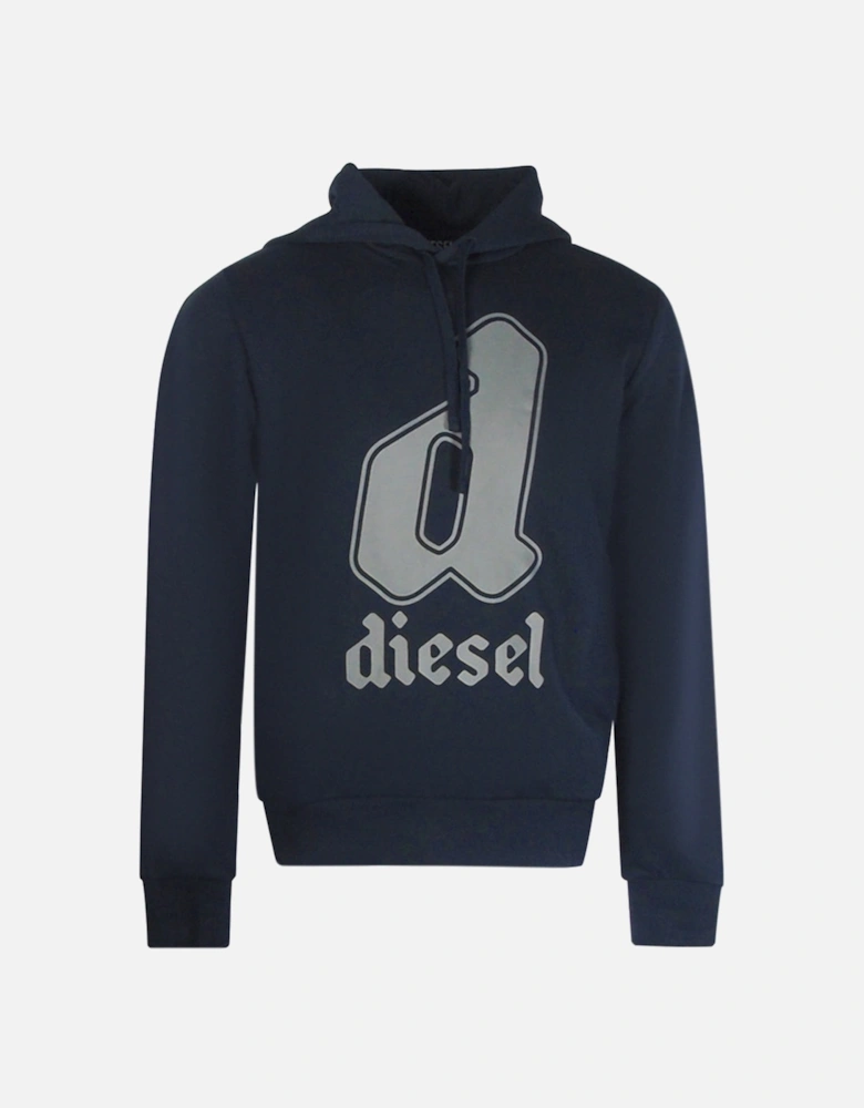 Bold D Logo Navy Blue Hoodie