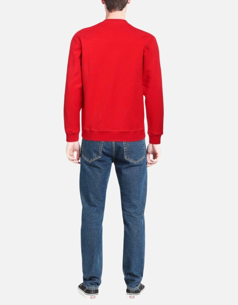 Ceresio Logo Crewneck Red Sweatshirt