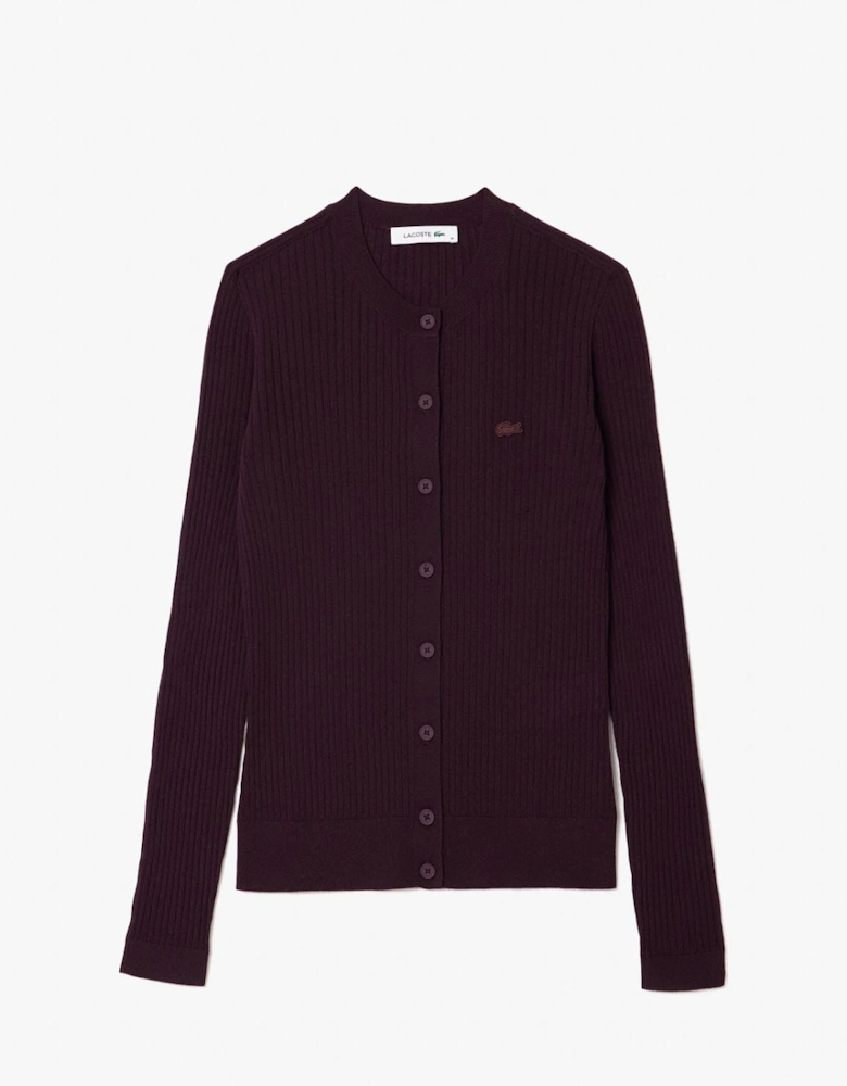 Merino Wool 3D Knit Cardigan
