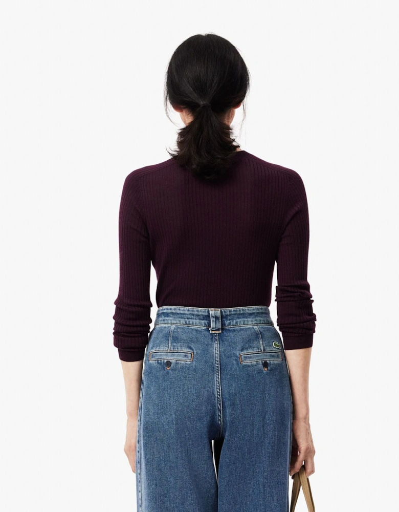 Merino Wool 3D Knit Cardigan