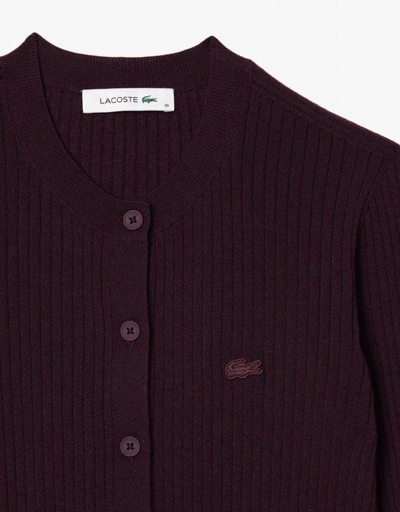 Merino Wool 3D Knit Cardigan