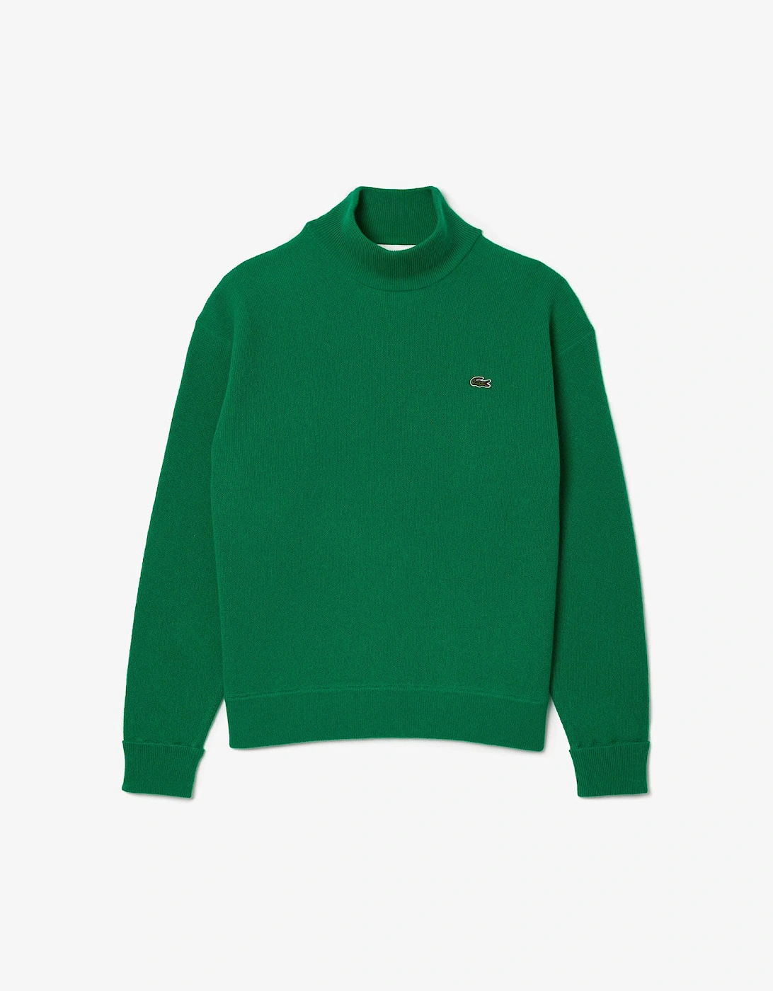 Relaxed Fit Carded Wool High Neck Sweatshirt