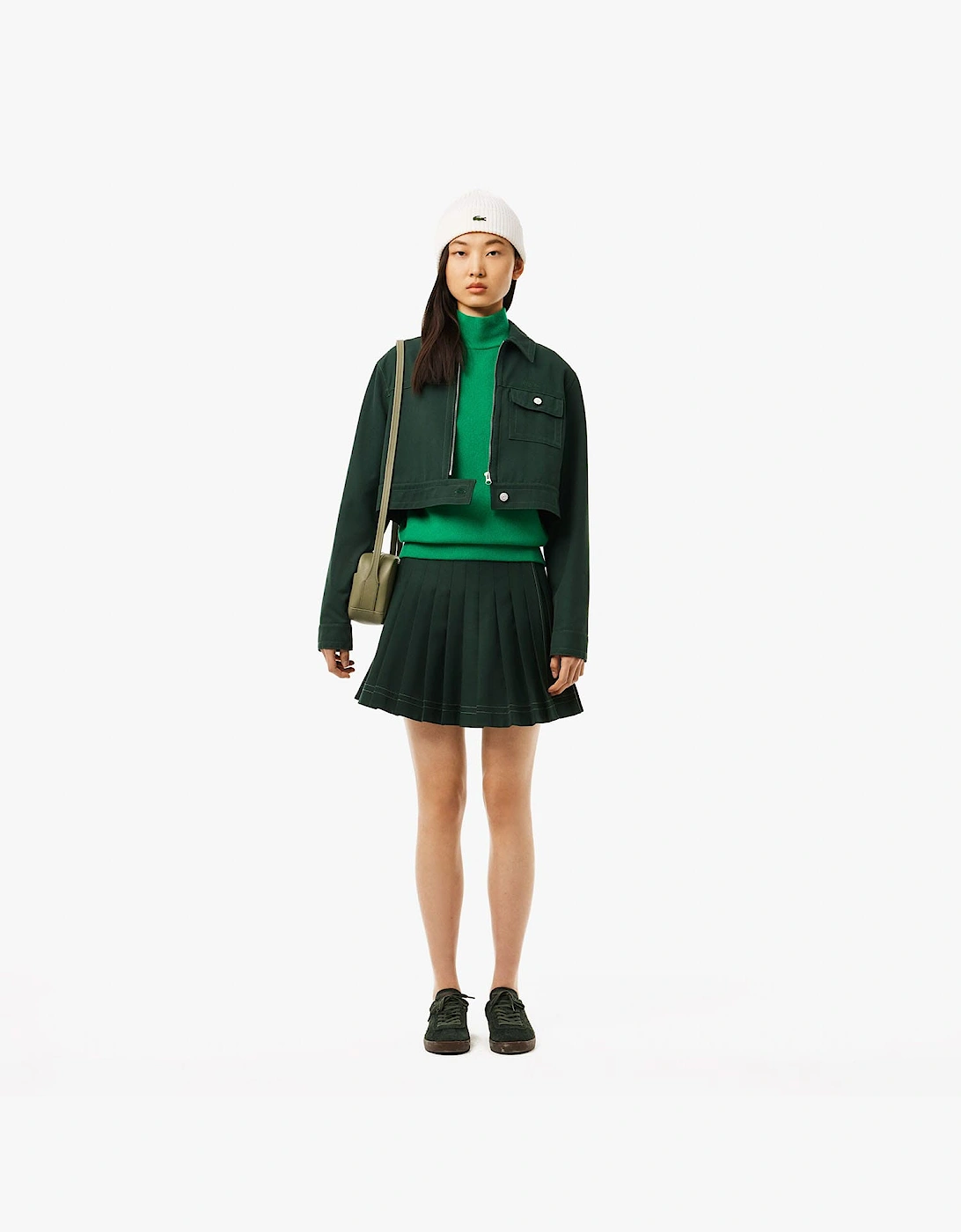 Relaxed Fit Carded Wool High Neck Sweatshirt
