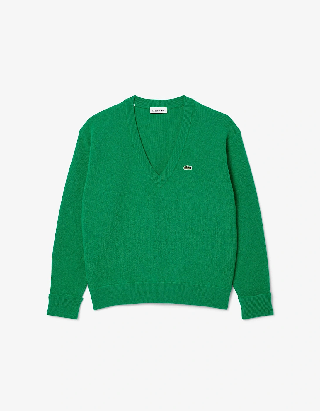 Relaxed Fit Carded Wool Moss Stitch Sweater