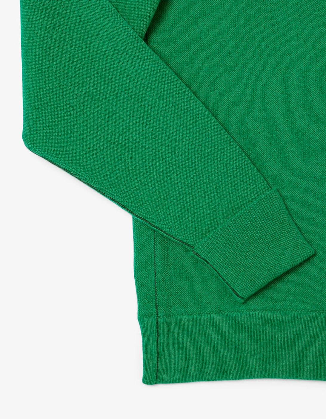 Relaxed Fit Carded Wool Moss Stitch Sweater