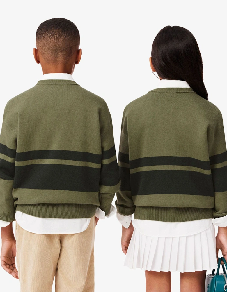 Juniors Striped Sweatshirt