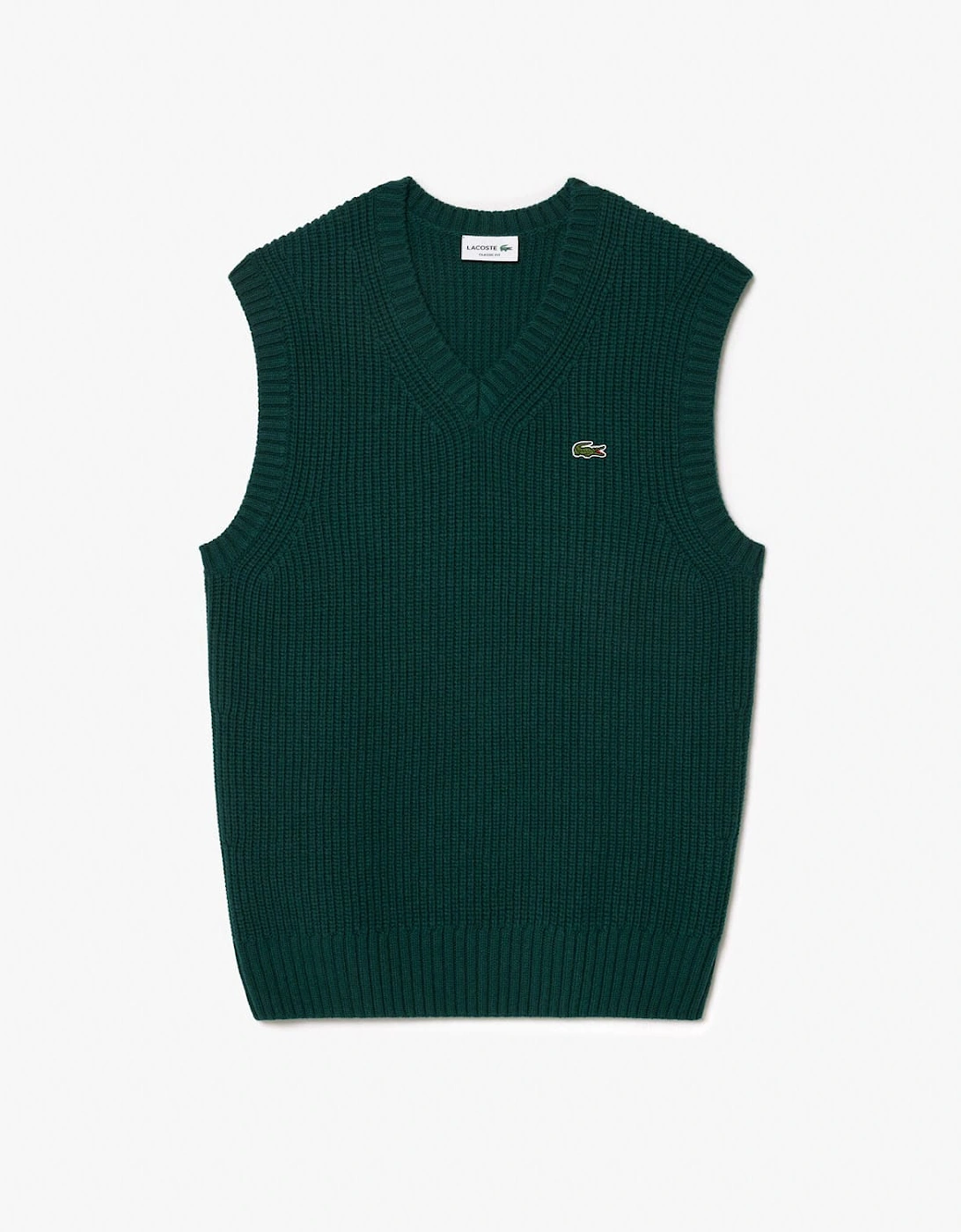 Carded Wool V-Neck Sweater Vest