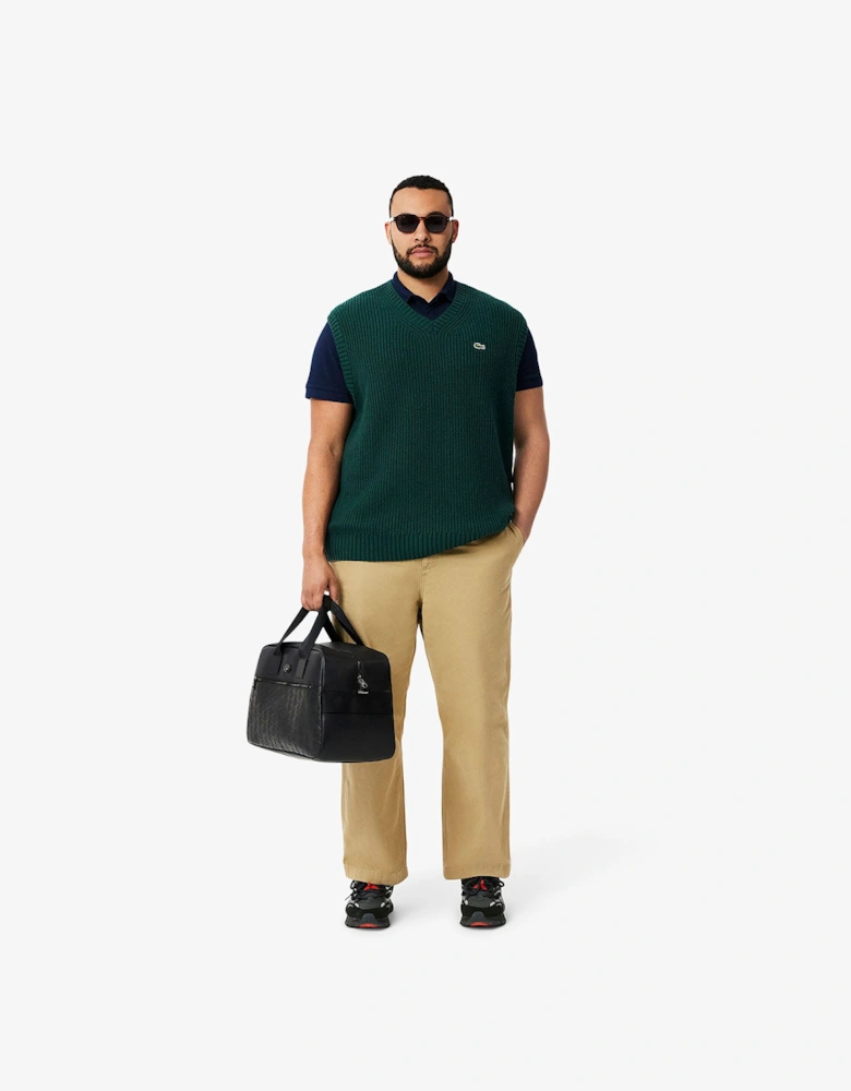 Carded Wool V-Neck Sweater Vest