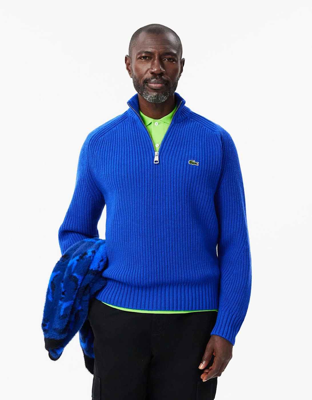 Zipped High Neck Carded Wool Sweatshirt, 7 of 6