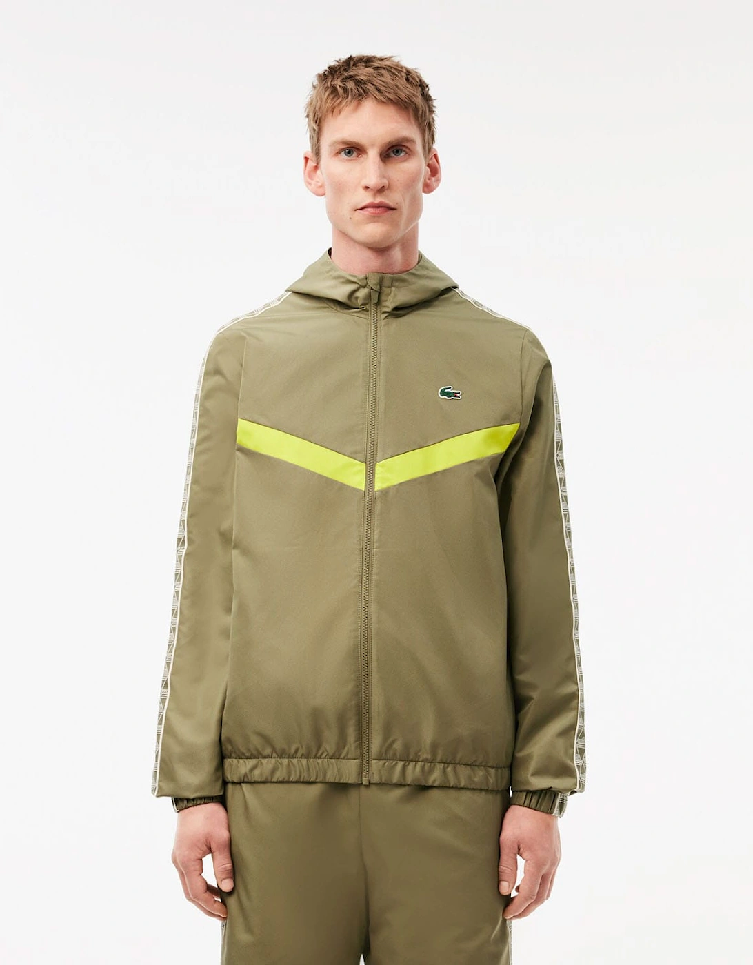 Lacoste Men's Tennis Monogram Track Jacket - Green - Size: 44/Regular