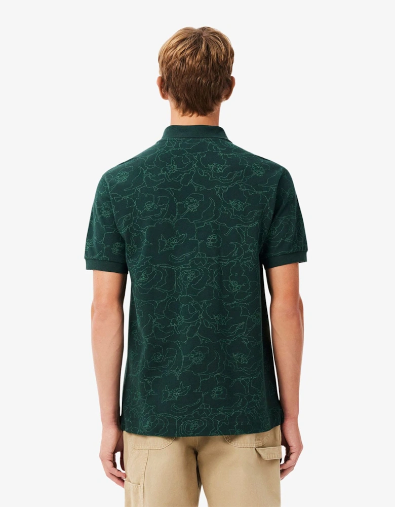 Classic Fit Flower Print L.12.12 Polo Shirt