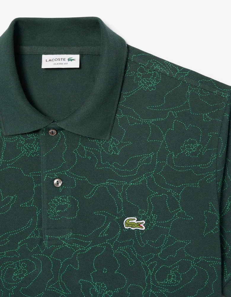 Classic Fit Flower Print L.12.12 Polo Shirt