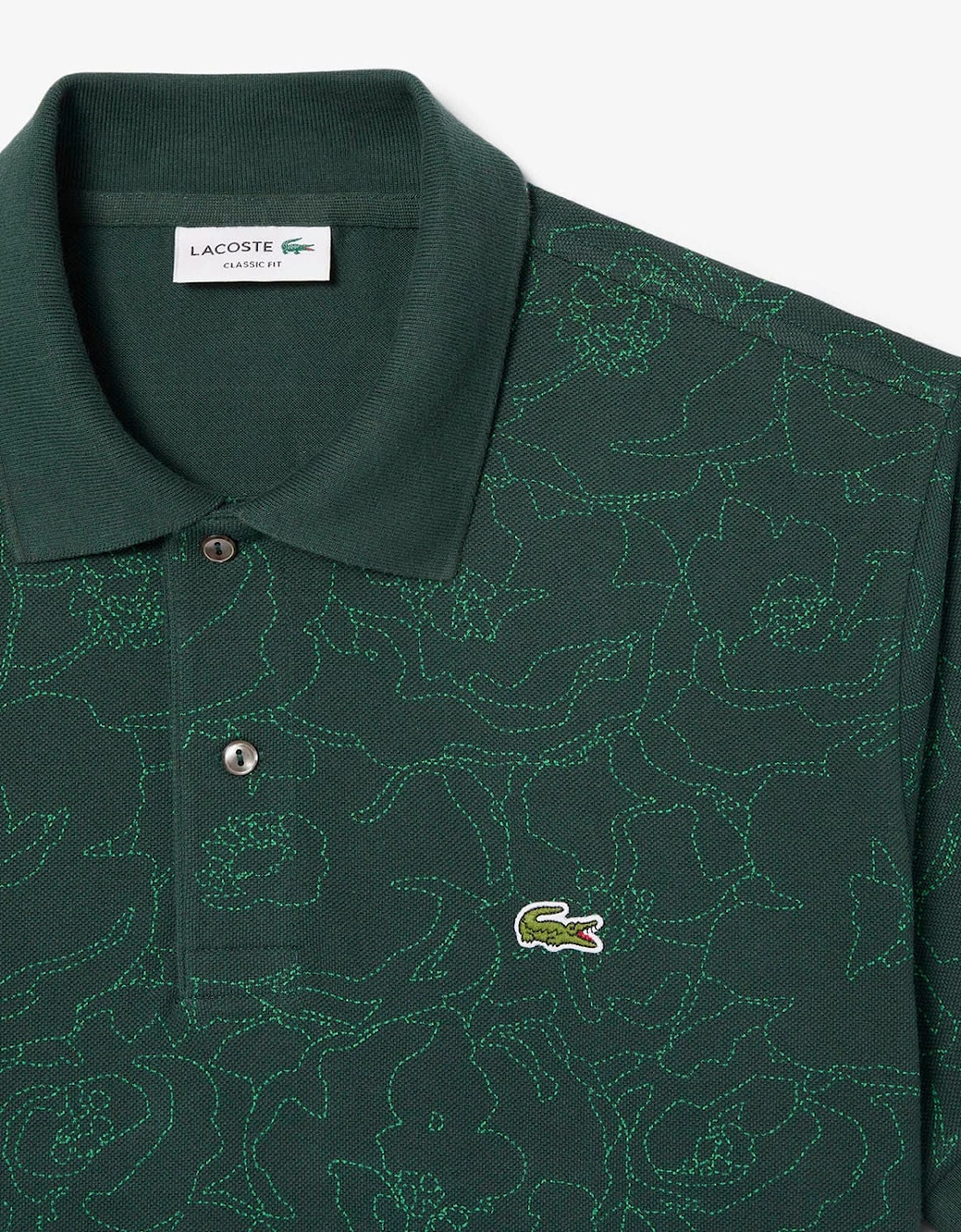 Classic Fit Flower Print L.12.12 Polo Shirt