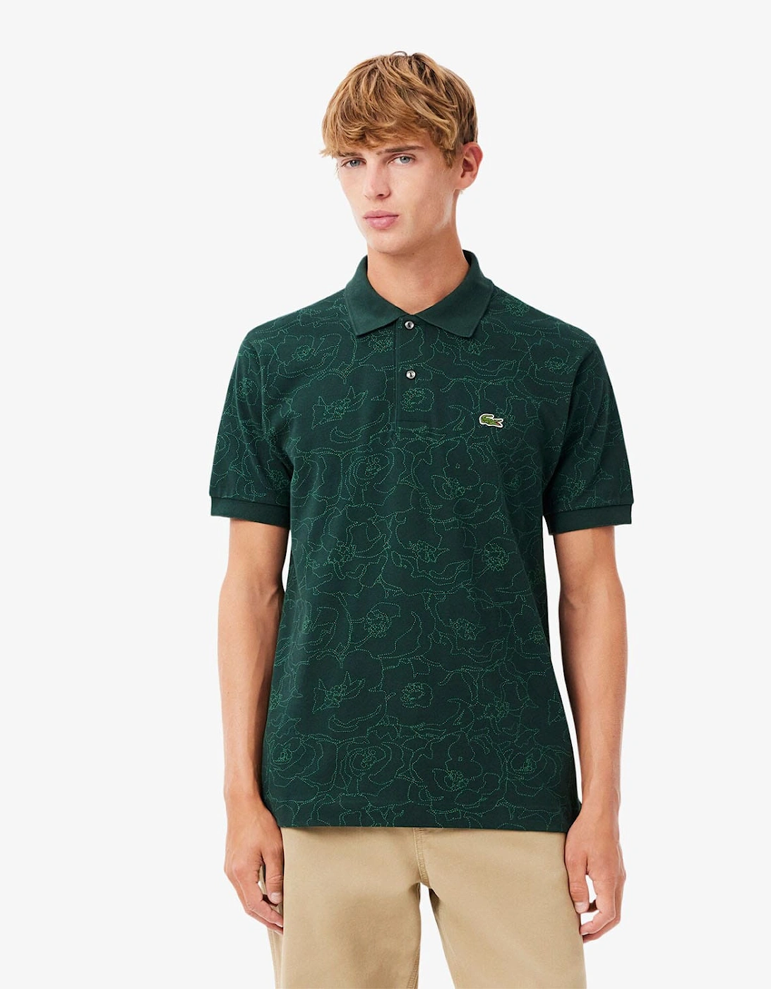 Classic Fit Flower Print L.12.12 Polo Shirt, 7 of 6