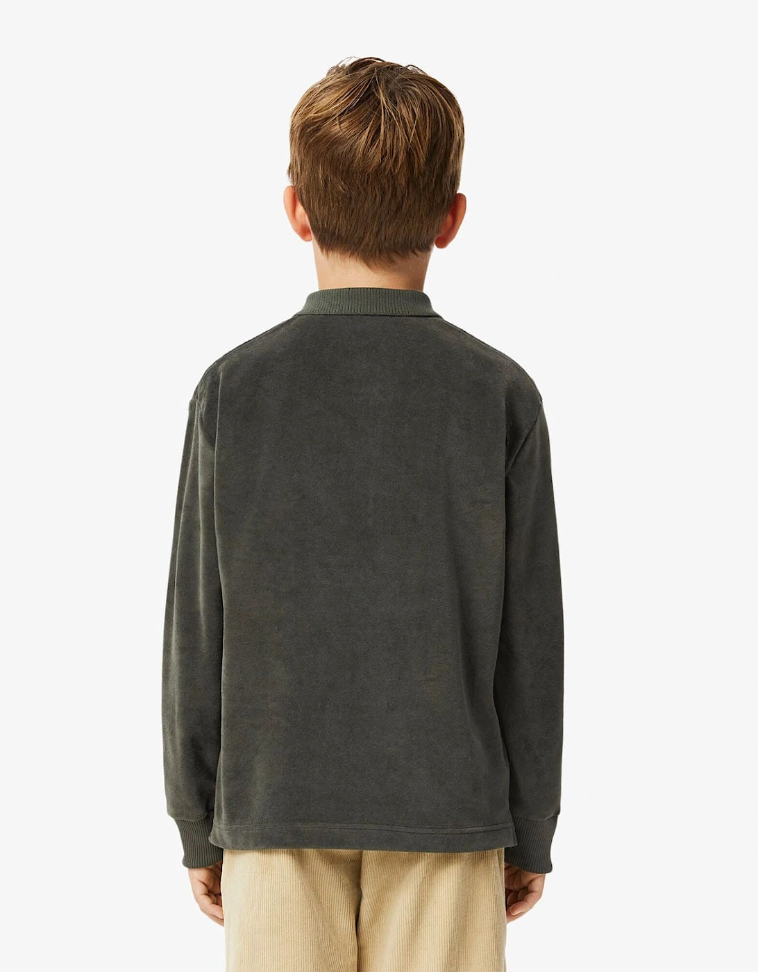 Juniors Long Sleeved Velour Polo Shirt