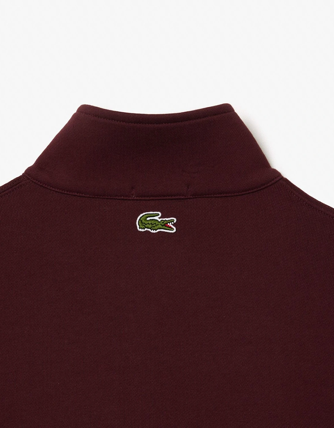 High Neck Zip-Up Print Sweatshirt
