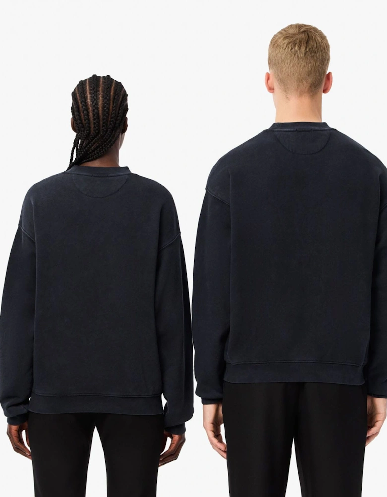 Loose Fit Washed Effect Fleece Sweatshirt