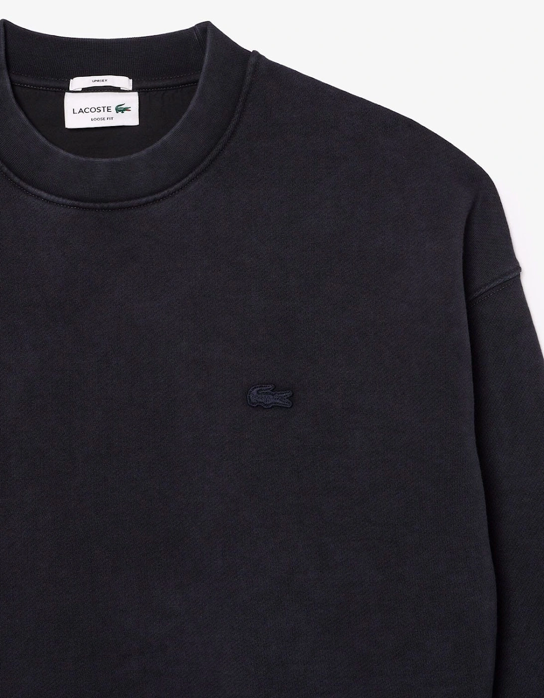 Loose Fit Washed Effect Fleece Sweatshirt