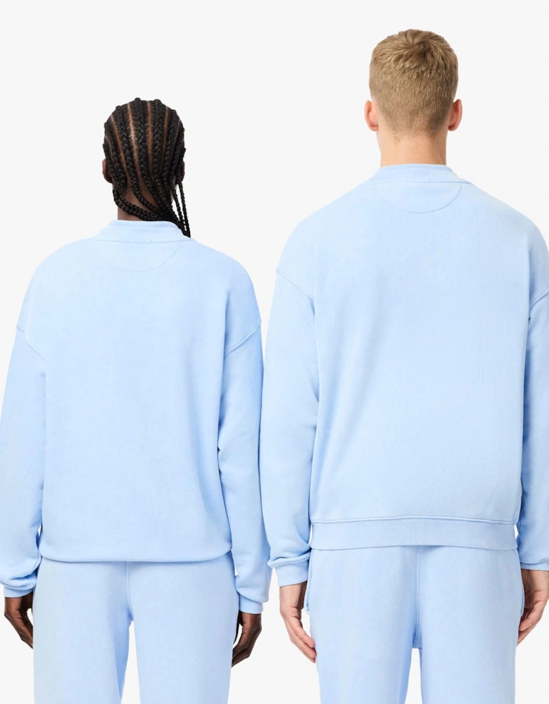 Loose Fit Washed Effect Fleece Sweatshirt