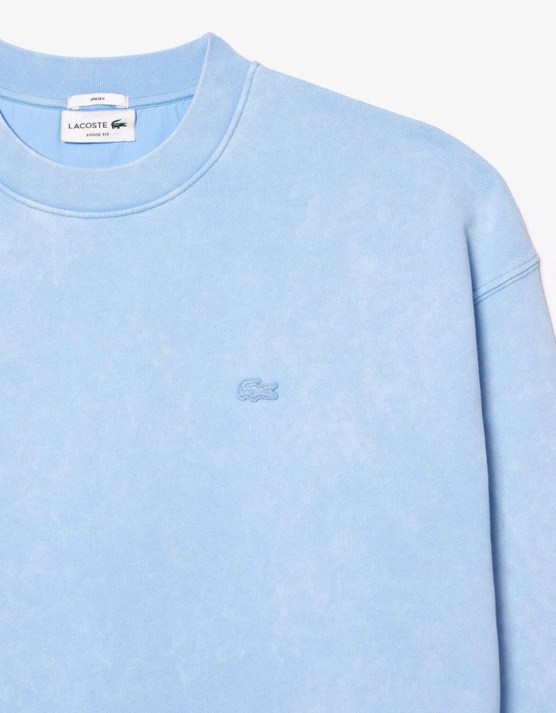 Loose Fit Washed Effect Fleece Sweatshirt