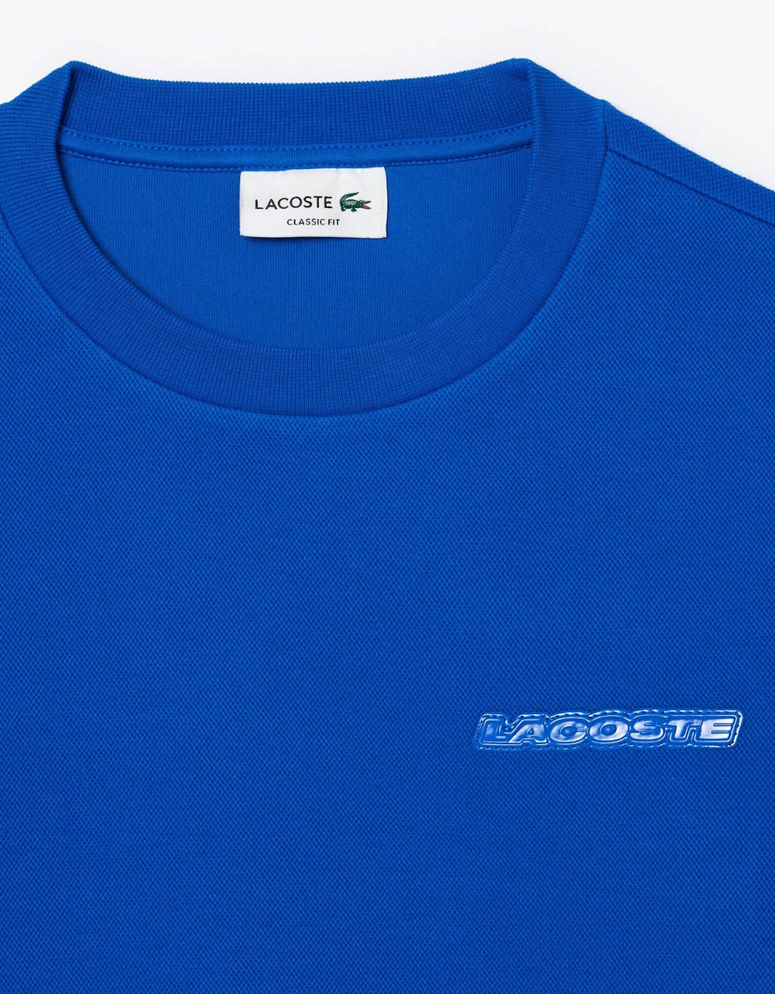 Piqué Badge Accent Sweatshirt