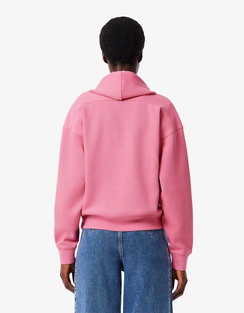 Zip-Up Piqué Hoodie