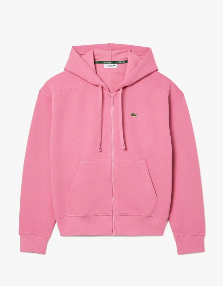 Zip-Up Piqué Hoodie