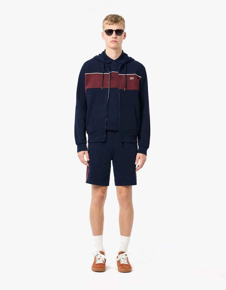 Zip-Up Colour-Block Hoodie