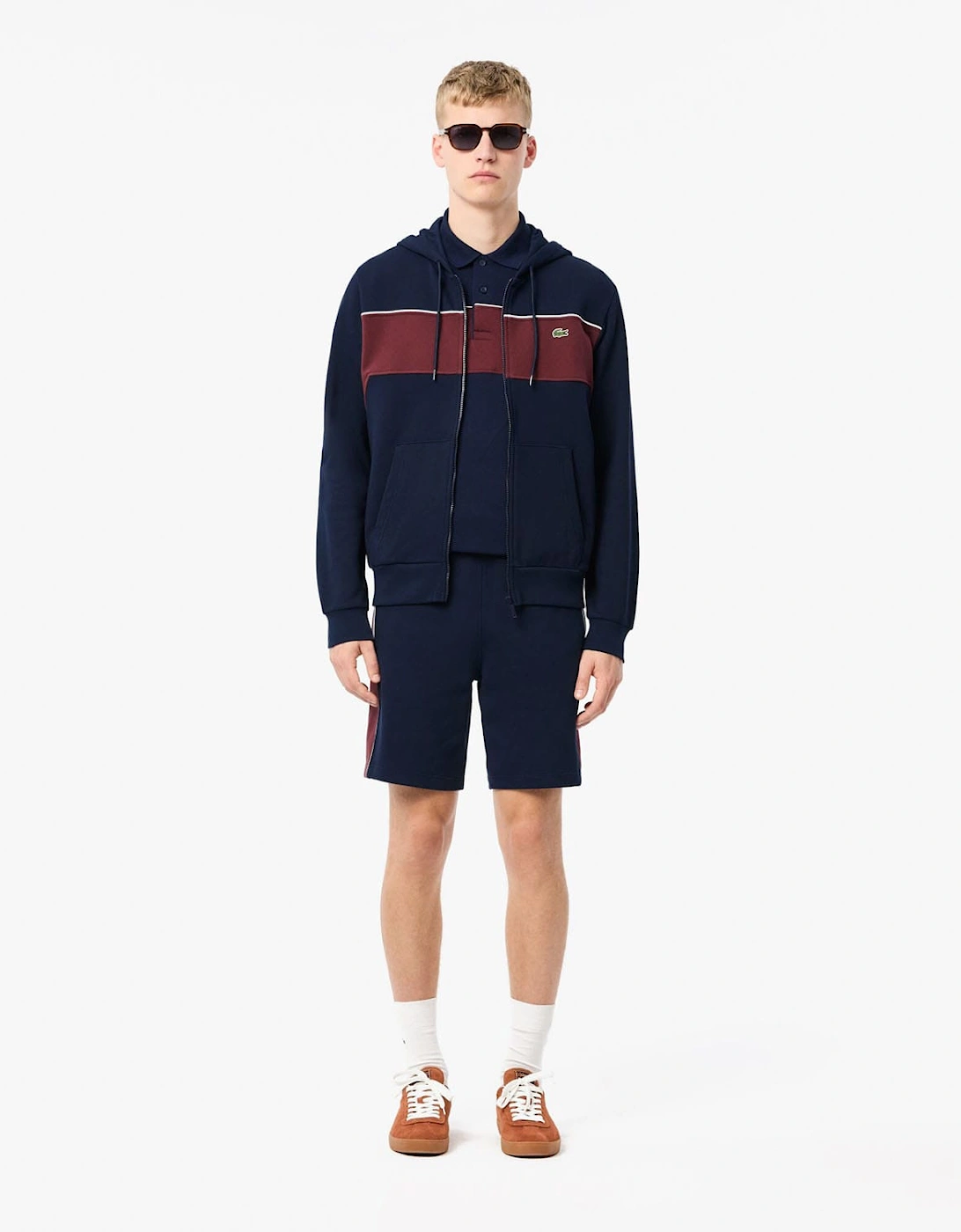 Zip-Up Colour-Block Hoodie