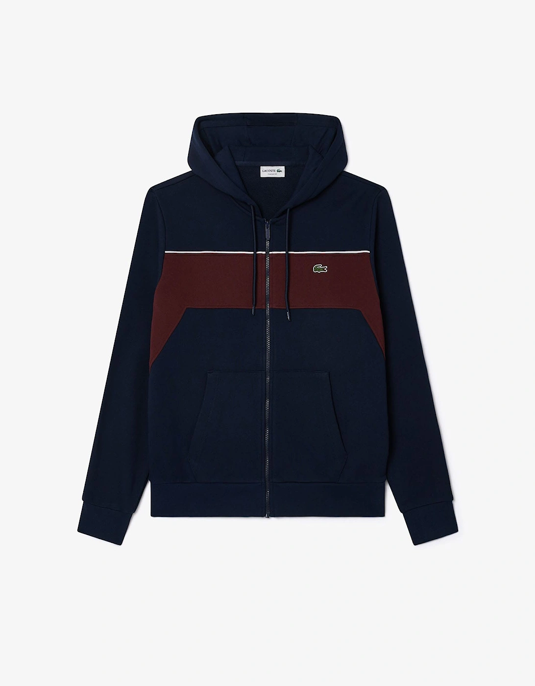 Zip-Up Colour-Block Hoodie