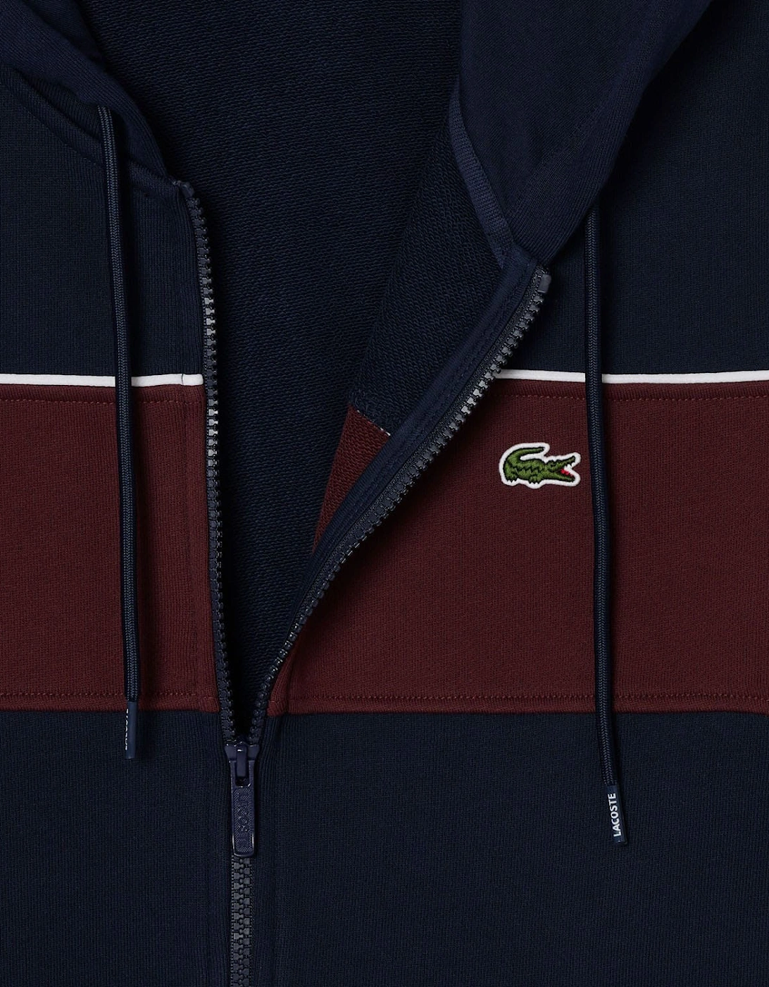 Zip-Up Colour-Block Hoodie
