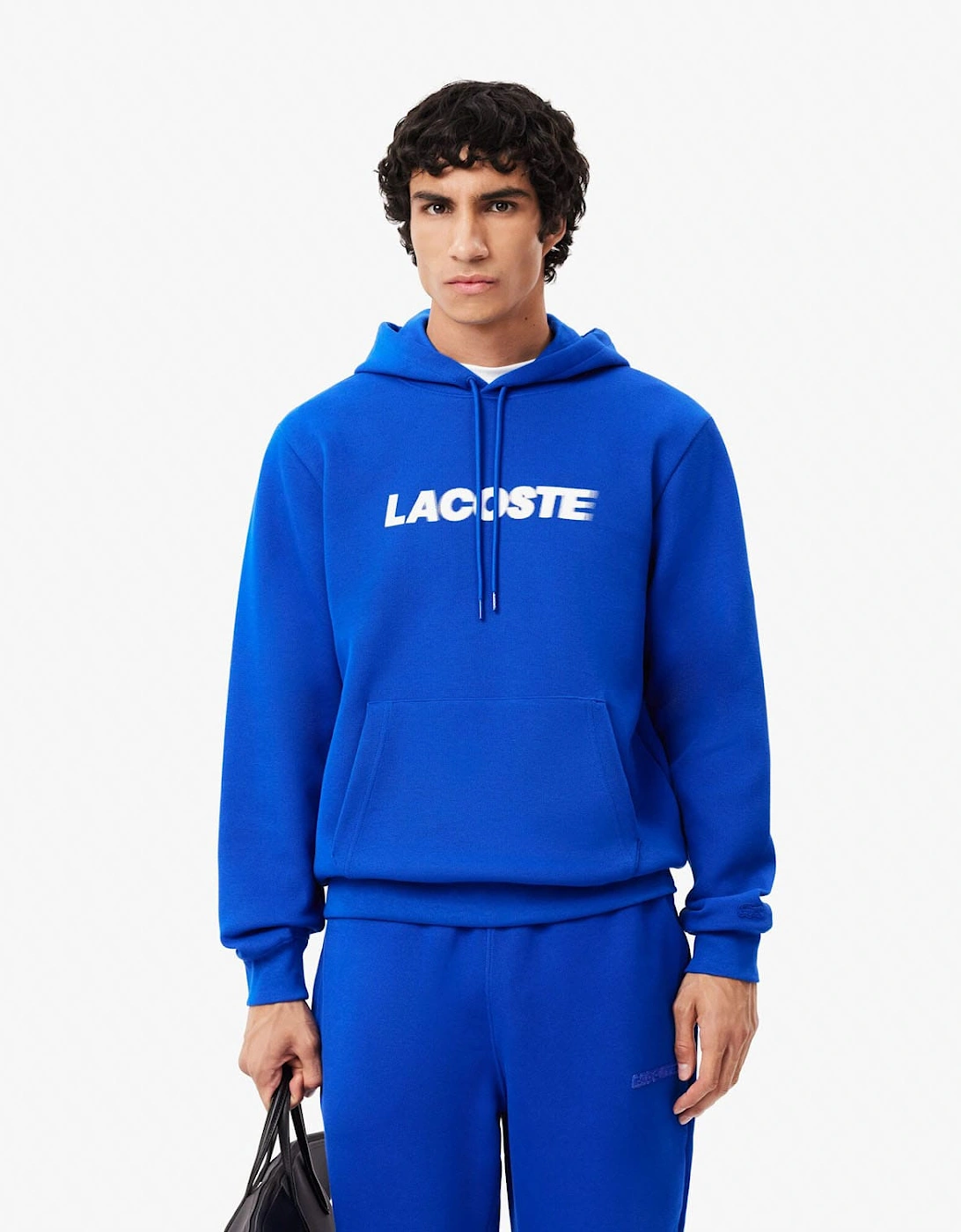 Lacoste Men's Blue Piqué Hoodie - : 34 Xs