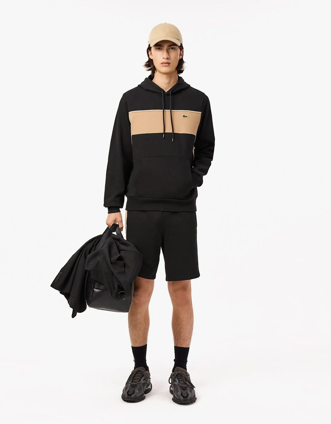 Colour-Block Fleece Hoodie