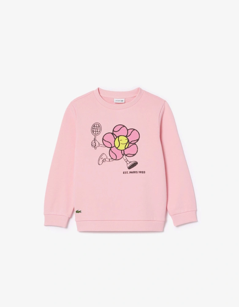 Juniors Printed Crewneck Sweatshirt